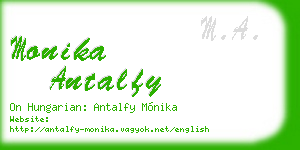monika antalfy business card